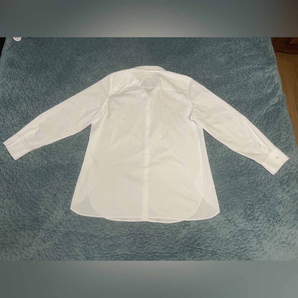 Chico’s Size 2 Large Women’s Shirt Blouse Long Sleeve White Button No-Iron - Picture 2 of 5